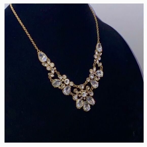 Sparkling Goldtone Statement Necklace   - Picture 2 of 2